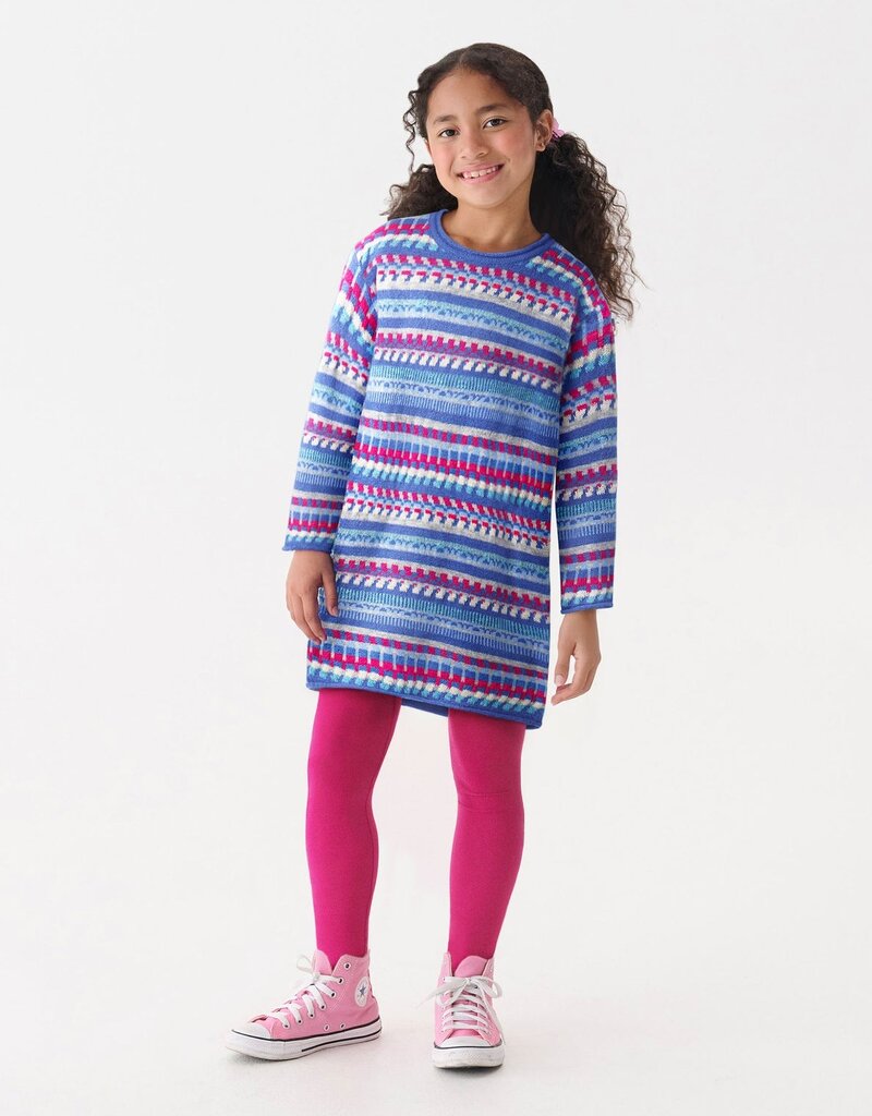 Hatley Kids blueberry stripe sweater dress