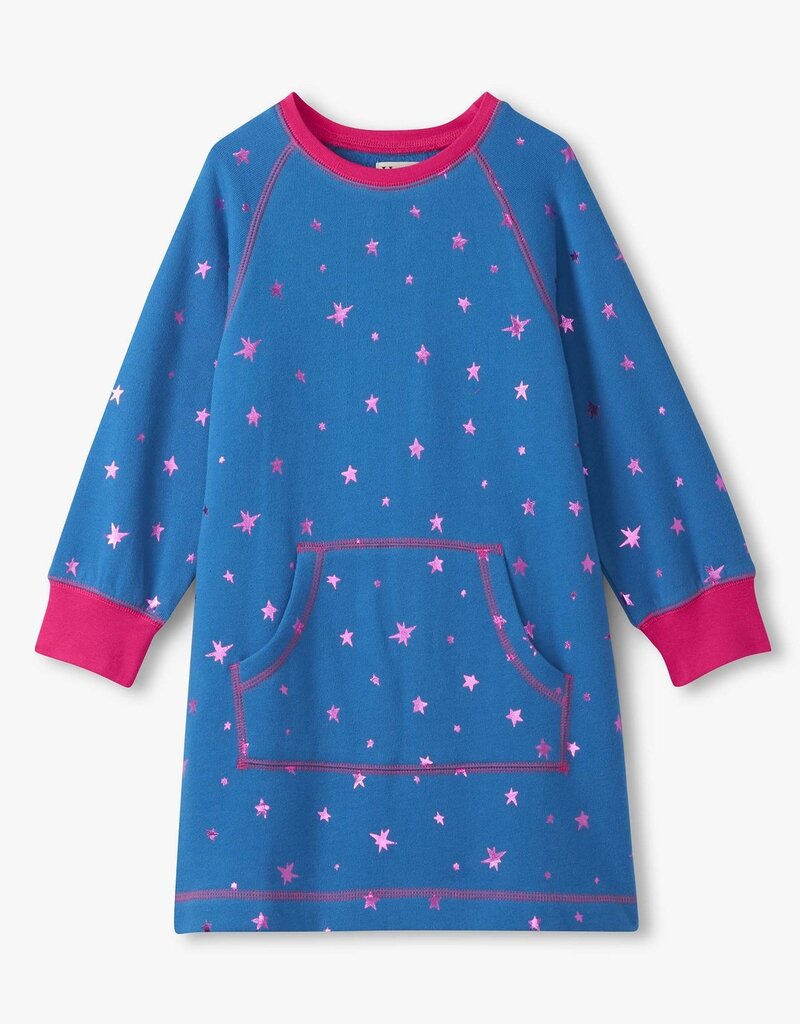 Hatley Kids foil stars sweatshirt dress