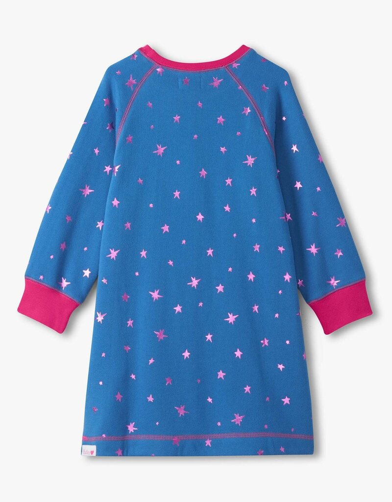 Hatley Kids foil stars sweatshirt dress