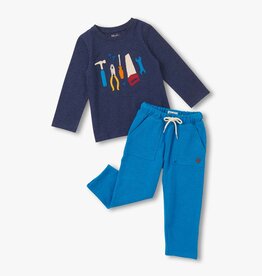 Hatley Kids tools tee and pant set