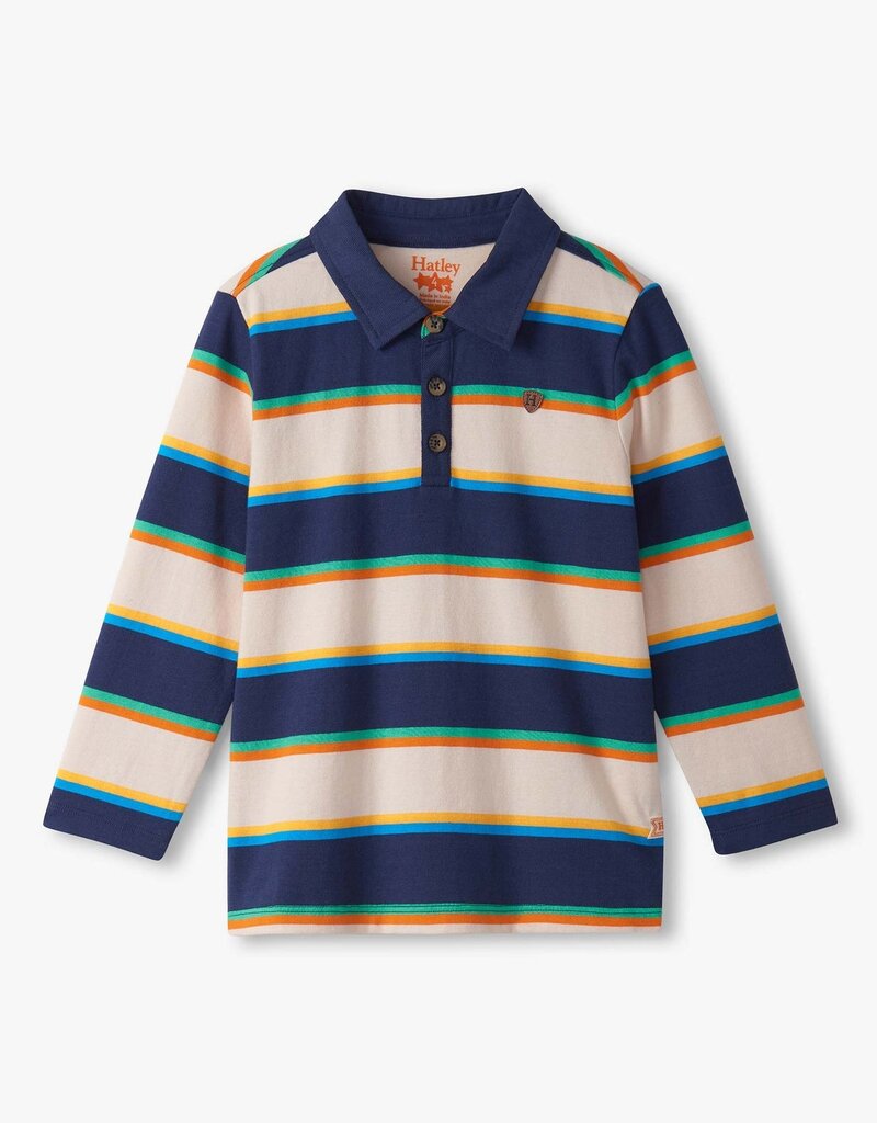 Hatley Kids varsity stripes rugby shirt