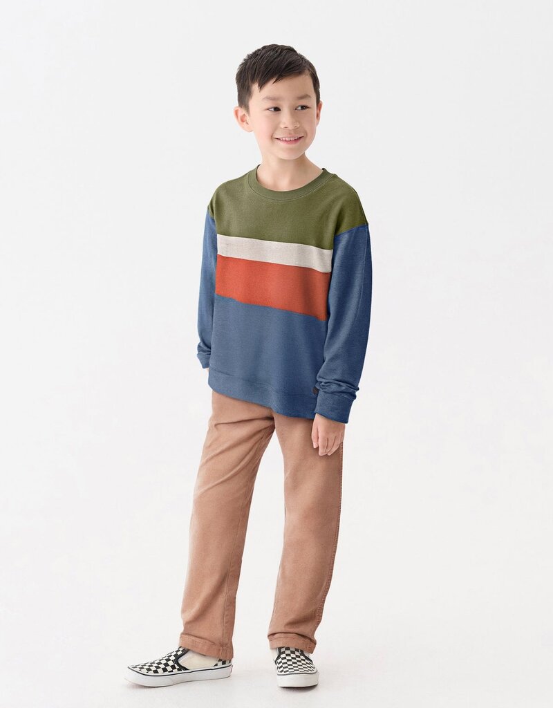 Hatley Kids autumn colour block athletic pullover