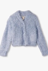 Hatley Kids glitter heart blue metallic cardigan