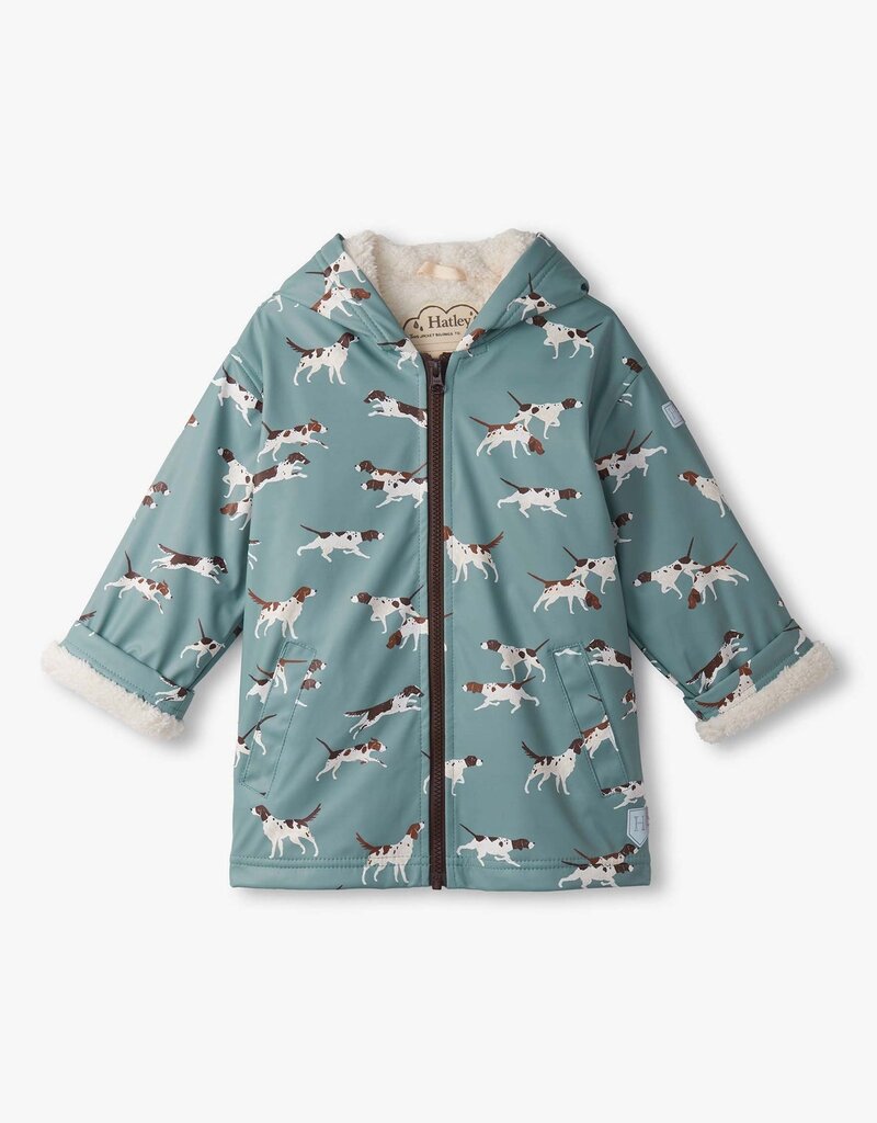 Hatley Kids on the hunt sherpa lined rain jacket