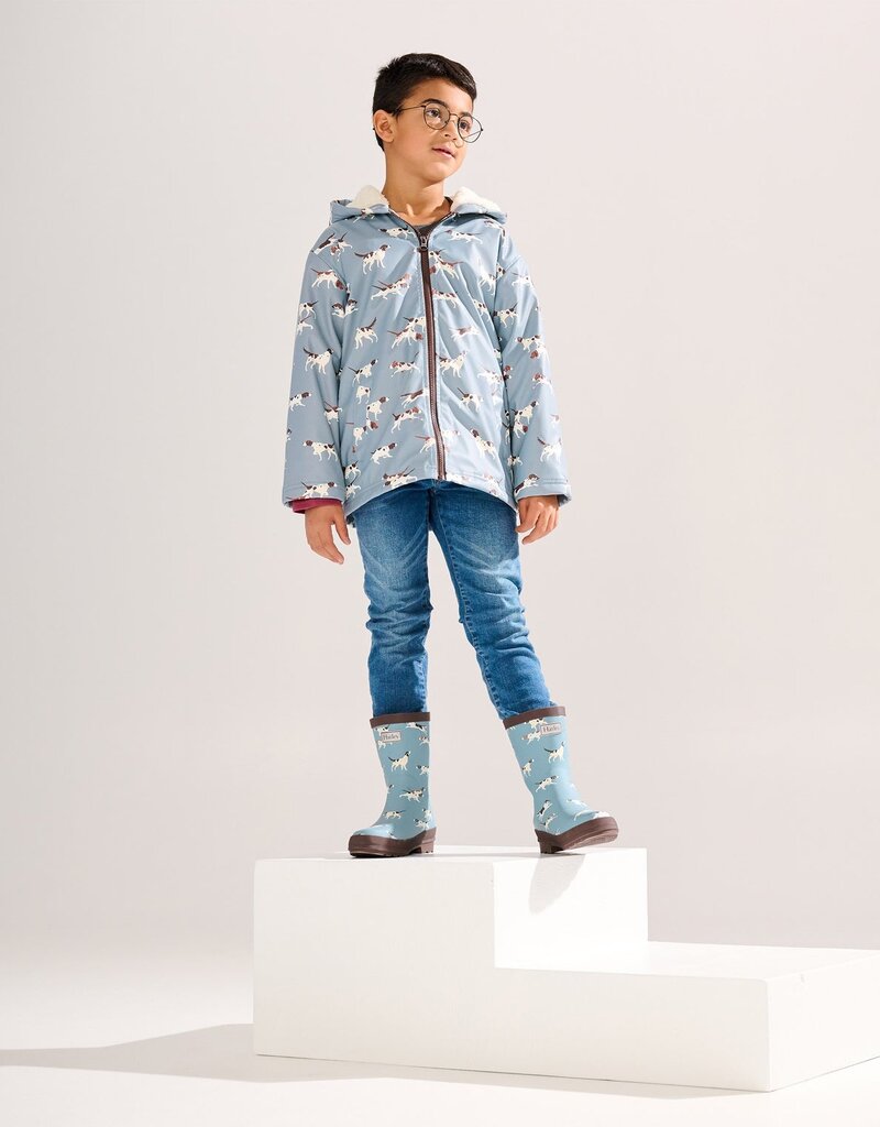 Hatley Kids on the hunt sherpa lined rain jacket
