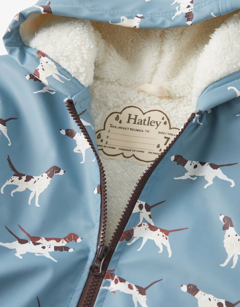 Hatley Kids on the hunt sherpa lined rain jacket