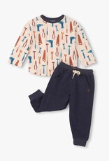 Hatley Kids handy man graphic tee and jogger set