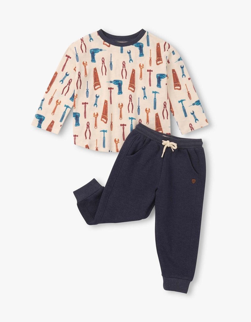 Hatley Kids handy man graphic tee and jogger set