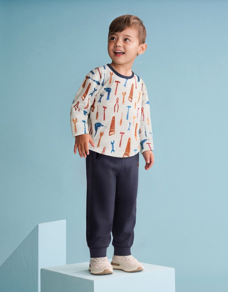 Hatley Kids handy man graphic tee and jogger set