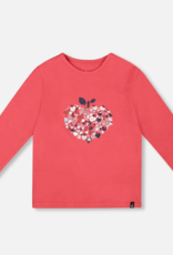 Deux par Deux Organic Cotton T-Shirt Red w/Mini Apples