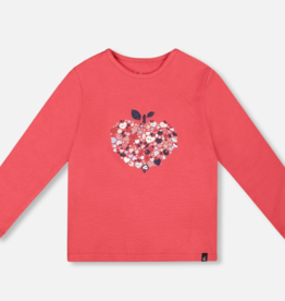 Deux par Deux SALE Organic Cotton T-Shirt Red w/Mini Apples