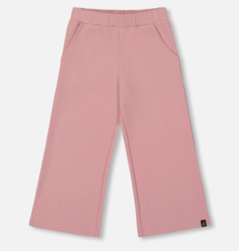 Deux par Deux Waffle Flare Leg Pants Dusty Pink