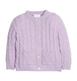 Little English Classic Cashmere Blend Cardigan Lavender