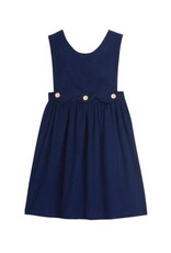 Little English Button Panel Jumper Navy Corduroy