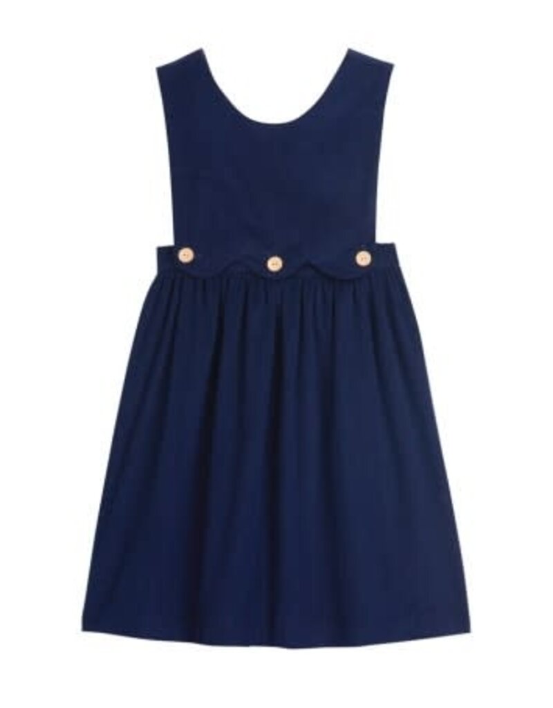 Little English Button Panel Jumper Navy Corduroy
