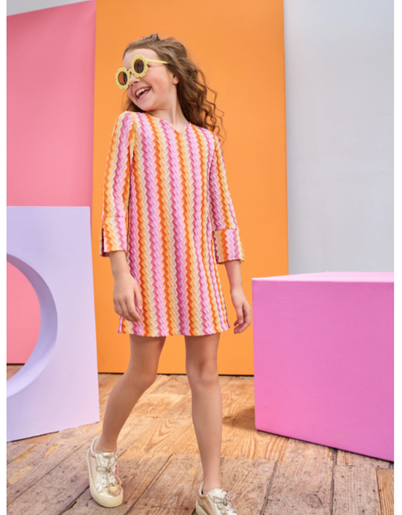 Bisby Natalie Dress Milan Multi Zig Zag