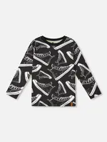 Deux par Deux SALE. Black Tee w/High Top Print