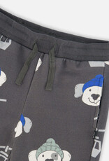 Deux par Deux Charcoal Sweatpants w/Dog Print