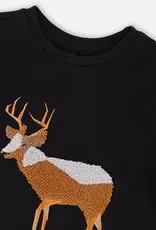 Deux par Deux L/S Tee w/ Deer Applique