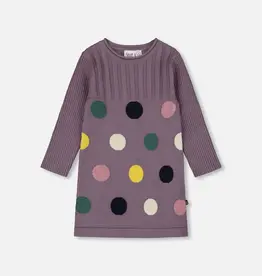 Deux par Deux Dust Knit Dress w/Dots