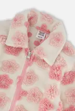Deux par Deux Sherpa Overshirt Off-White And Pink