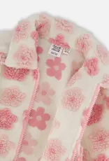 Deux par Deux Sherpa Overshirt Off-White And Pink