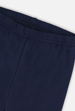 Deux par Deux Organic Cotton Jersey Leggings Dark Blue w/Cats