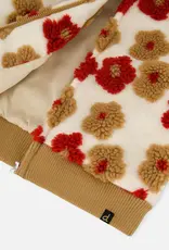 Deux par Deux Full Zip Sherpa Jacket w/Jacquard Floral Pattern