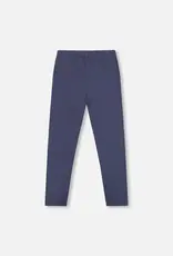 Deux par Deux Organic Cotton Leggings Navy Blue w/Hearts