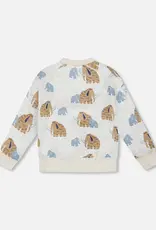 Deux par Deux L/S Crew Neck Sweatshirt Mammoth Print