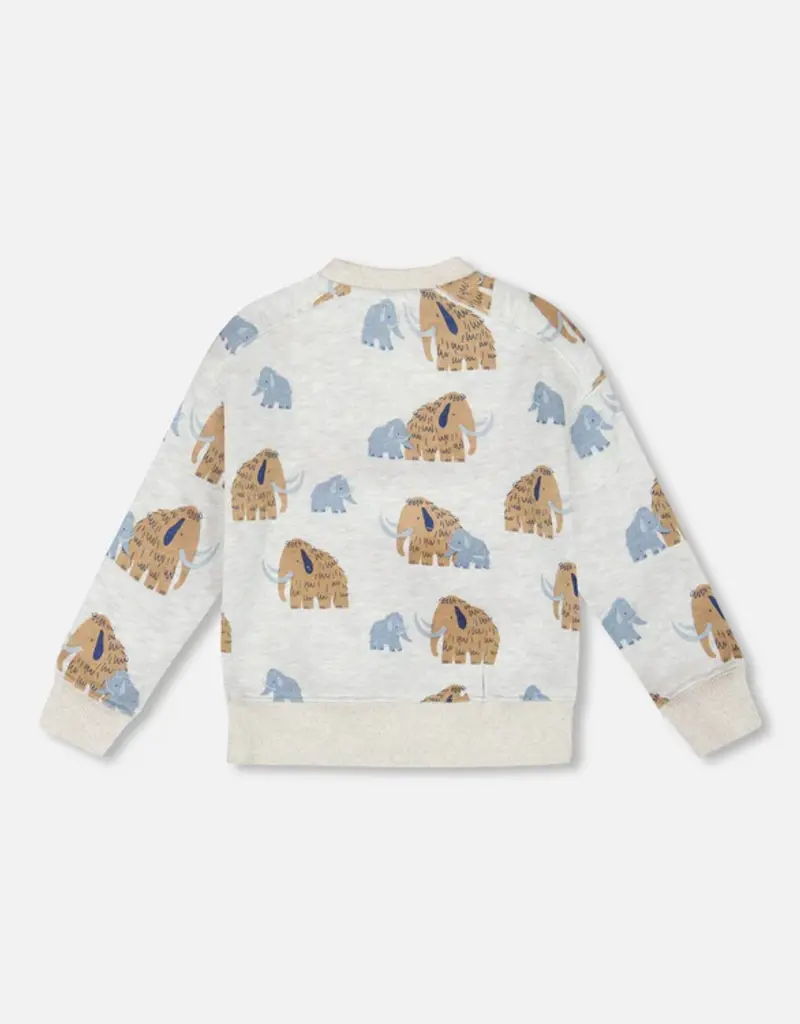 Deux par Deux L/S Crew Neck Sweatshirt Mammoth Print