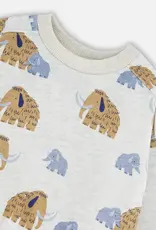 Deux par Deux L/S Crew Neck Sweatshirt Mammoth Print