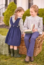 Little English Button Panel Jumper Navy Corduroy