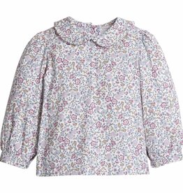 Little English SALE Ruffled Peter Pan Blouse Margaux Floral