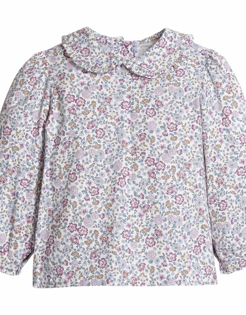Little English Ruffled Peter Pan Blouse Margaux Floral