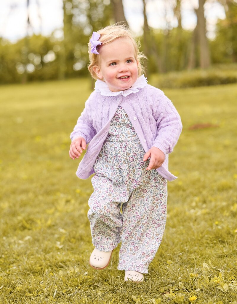 Little English Ruffled Overall Margaux Floral