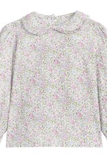 Little English Ruffled Peter Pan Blouse Lavender Gables Floral