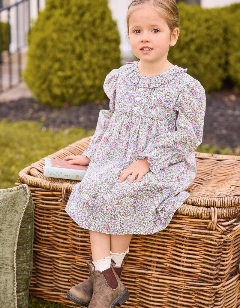 Little English Pleated Caroline Dress Lavender Gables Floral