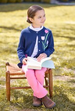 Little English Embroidered Cardigan Tulips