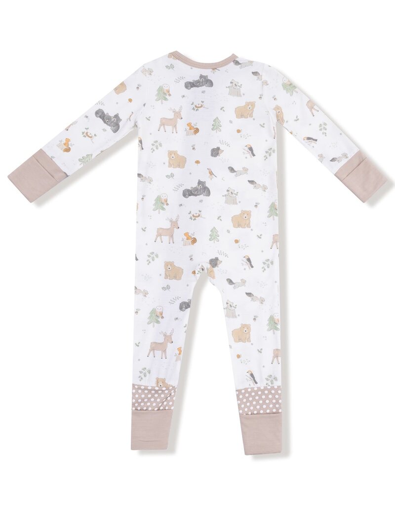 Angel Dear Woodland Babies 2 Way Zipper Romper