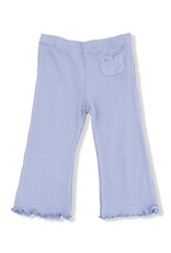 Angel Dear Romi Floral Ruffle Shoulder Rib Shirt Waffle Flare Pant