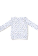Angel Dear Romi Floral Ruffle Shoulder Rib Shirt Waffle Flare Pant