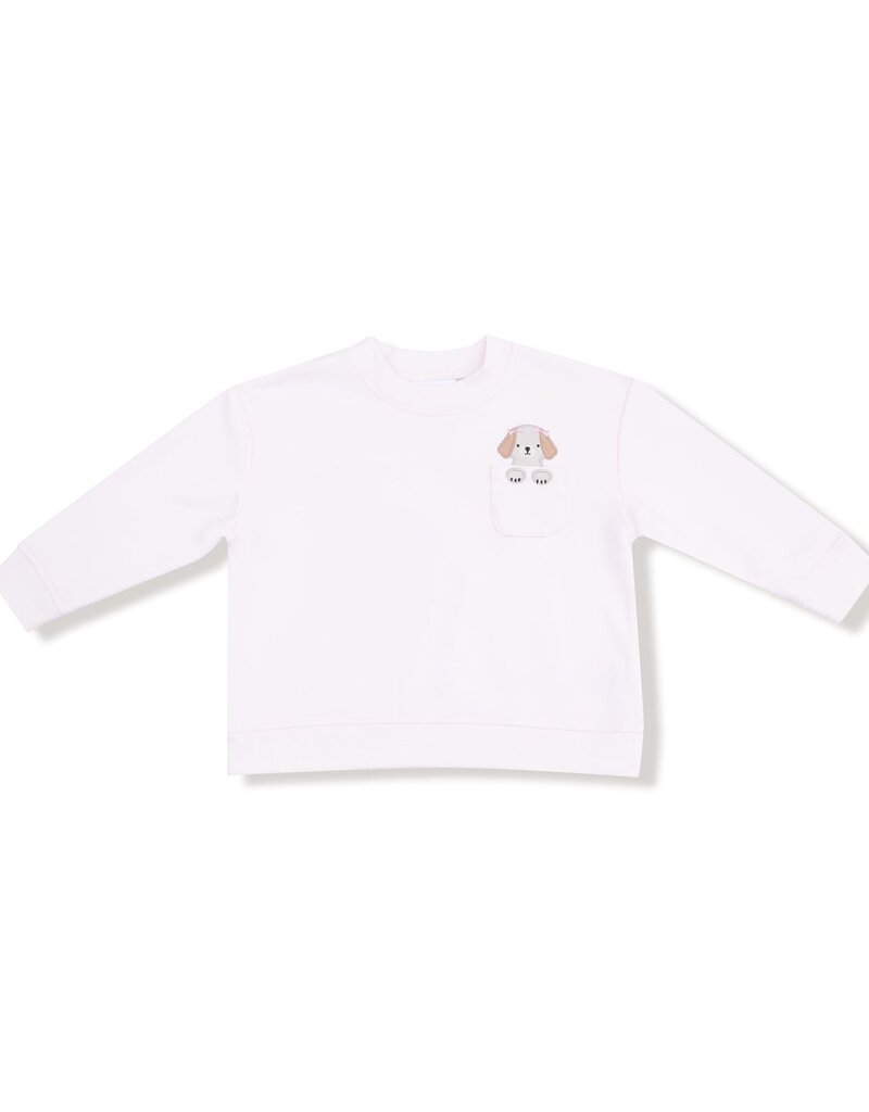 Angel Dear Best Friend Pink Sweatshirt w/Embr Dog Pocket Jogger