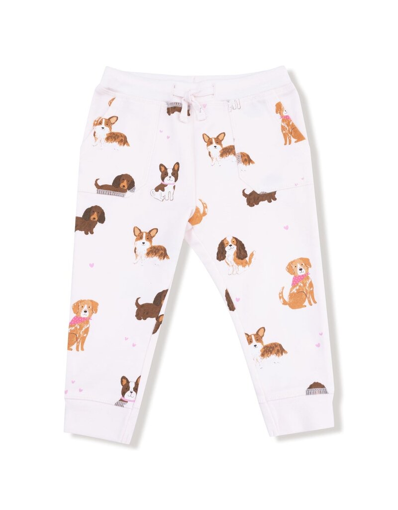 Angel Dear Best Friend Pink Sweatshirt w/Embr Dog Pocket Jogger