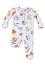 Angel Dear Sports Ball Friends 2 Way Zipper Footie Blue
