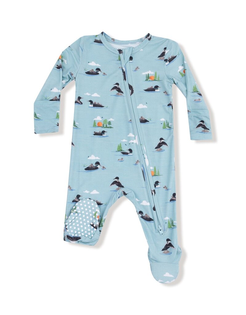 Angel Dear Loons 2 Way Zipper Footie Cloud Blue
