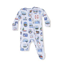 Angel Dear Lake Stickers 2 Way Zipper Footie