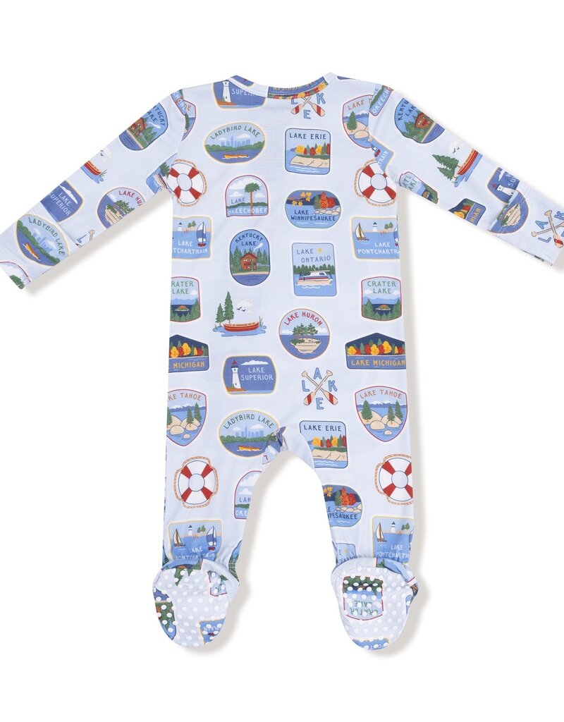 Angel Dear Lake Stickers 2 Way Zipper Footie