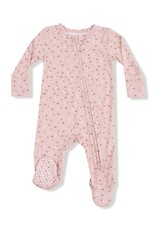 Angel Dear Carrie Floral Pink Bamboo 2 Way Zipper Footie