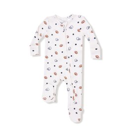 Angel Dear Footballs and Stars  2 Way Zipper Footie